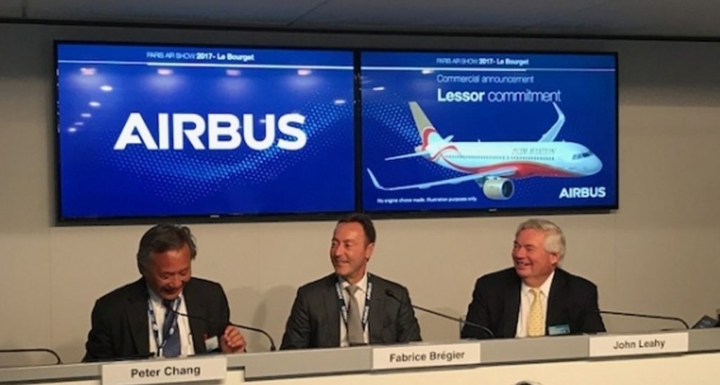 At the 2017 Paris Air Show, Peter Chang, CDB Aviation CEO & President, signs a Memorandum of Understanding with Airbus for 45 Airbus A320neo Family aircraft, doubling the company’s overall order position for the aircraft family