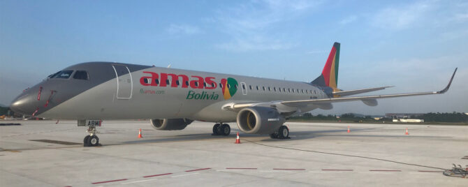 CDB Aviation Delivers First of Four Embraer E190 Aircraft to Bolivian Airline Amaszonas