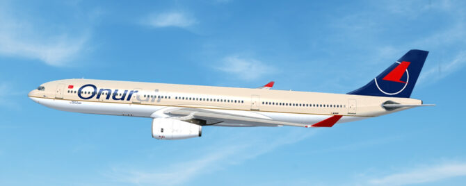 Onur Air A330s on lease from CDB Aviation