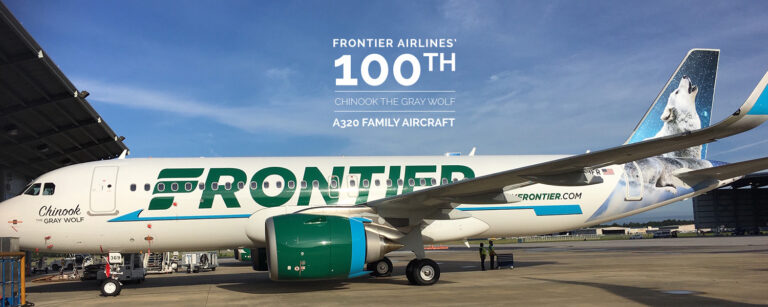 Frontier Airlines' 100th A320 Family aircraft on lease from CDB Aviation