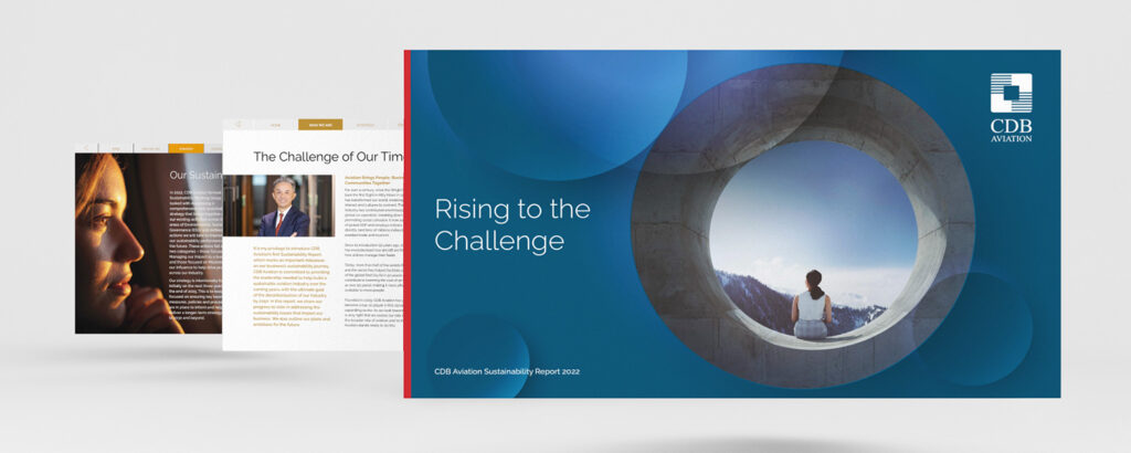 CDB Aviation released its inaugural sustainability report, entitled: “Rising to the Challenge”