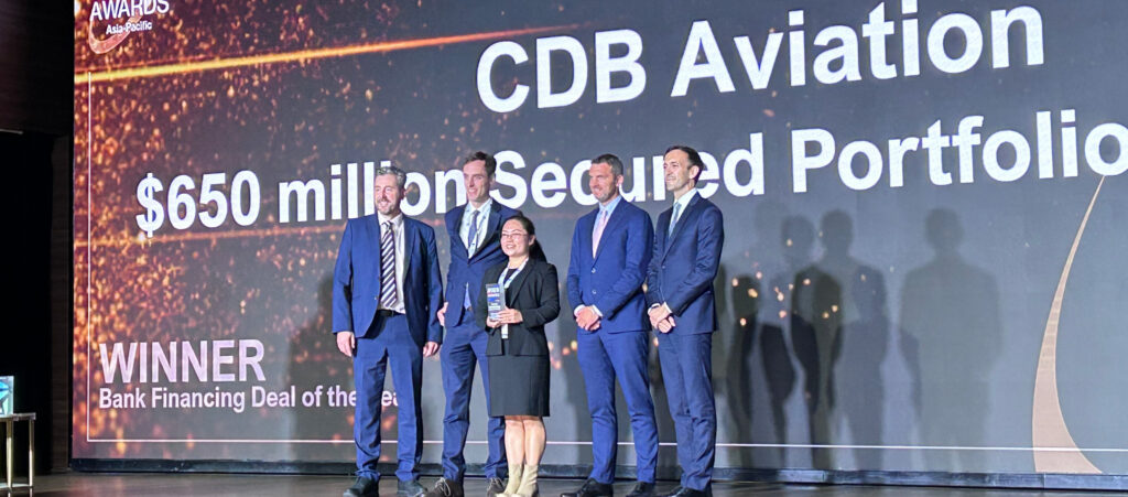 CDB Aviation received the 2023 Asia-Pacific Bank Financing Deal of the Year award from Airline Economics