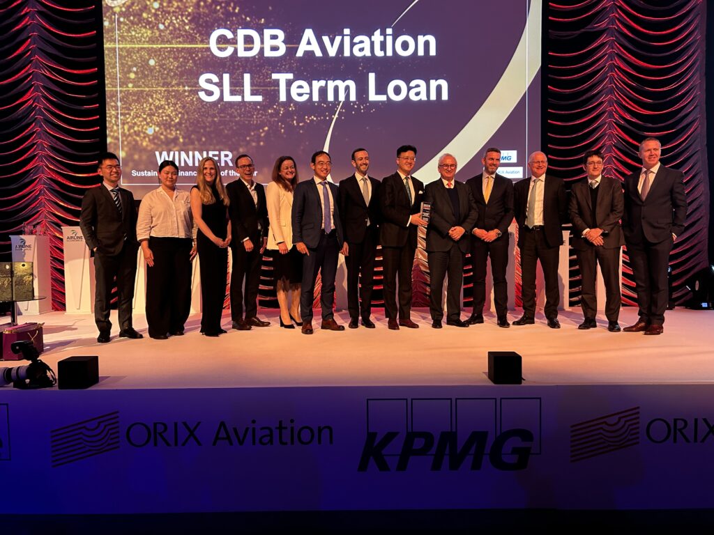 CDB Aviation received the Airline Economics Sustainable Finance Deal of the Year award for its $625 million Sustainability-Linked Term Loan completed in December 2023